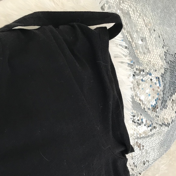 NWT Bianca Nygard Women’s Black Short Sleeve Asymmetrical Tunic T-Shirt - Picture 7 of 10